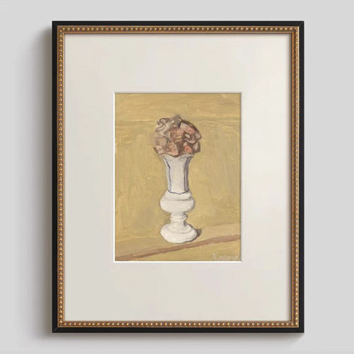 餐厅兰迪静物花瓶花卉现代法式复古装饰画美式客厅莫玄关卧室挂画