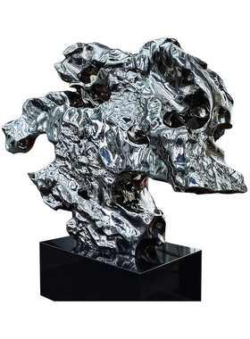 假山大型景观山雕塑酒店小区园林景观金属摆件不锈钢户外雕塑