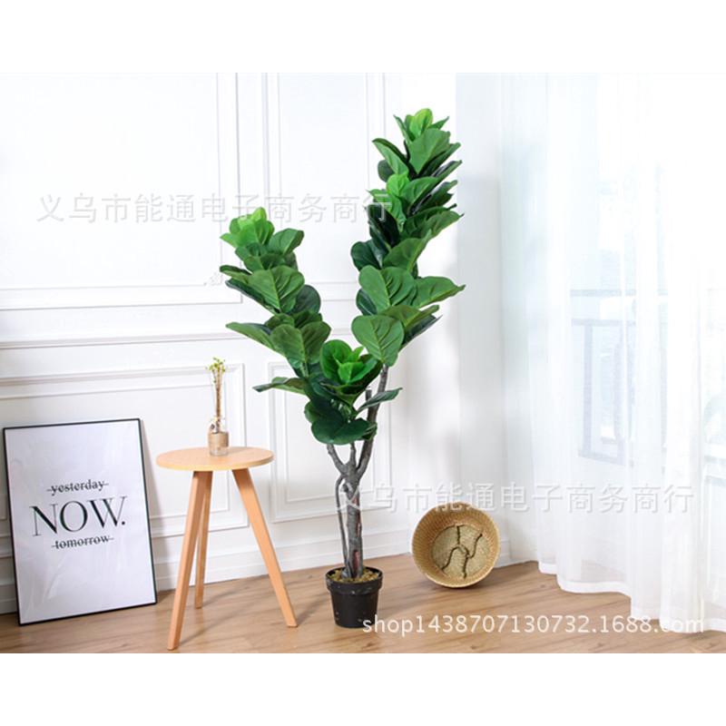 仿真琴叶榕批发居家花卉琴叶榕树大盆栽植物葫芦叶摆件绿植盆栽