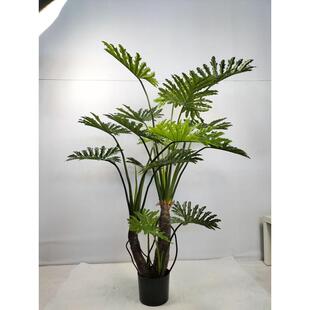仿真植物仿真龟背摆设春芋喜林芋软装造景落地绿植客厅竹芋
