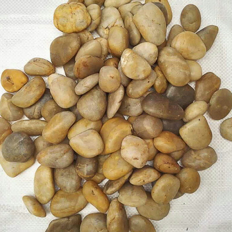 厂家直销黄色景观石园林鹅卵石雨花石鹅卵石黄色雨花石砾石铺路石