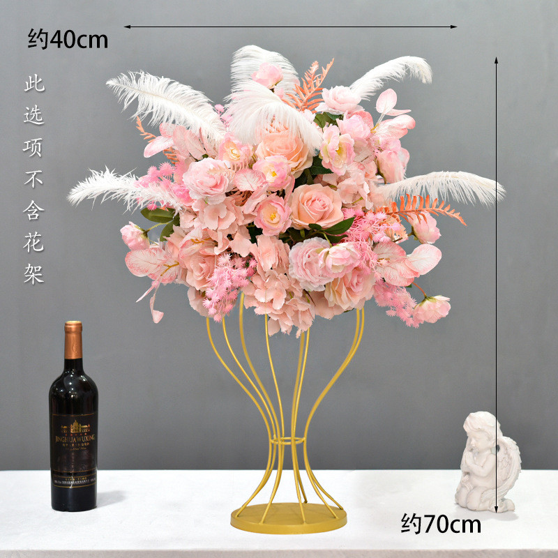 婚庆仿真花盆花酒店桌摆花酒吧ktv路引装饰摆件花球婚礼橱窗花艺