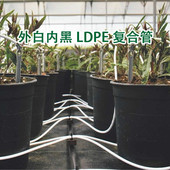 灌溉滴管滴灌用黑白箭蓝莓种植内黑外白pe管毛管外白内黑pe复合管