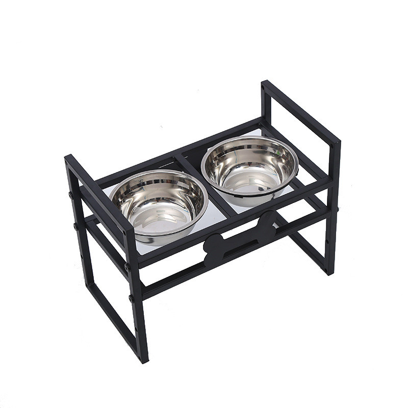 厂家直供不锈钢狗碗升降猫碗宠物食盆宠物碗架用品家用可拆卸双碗