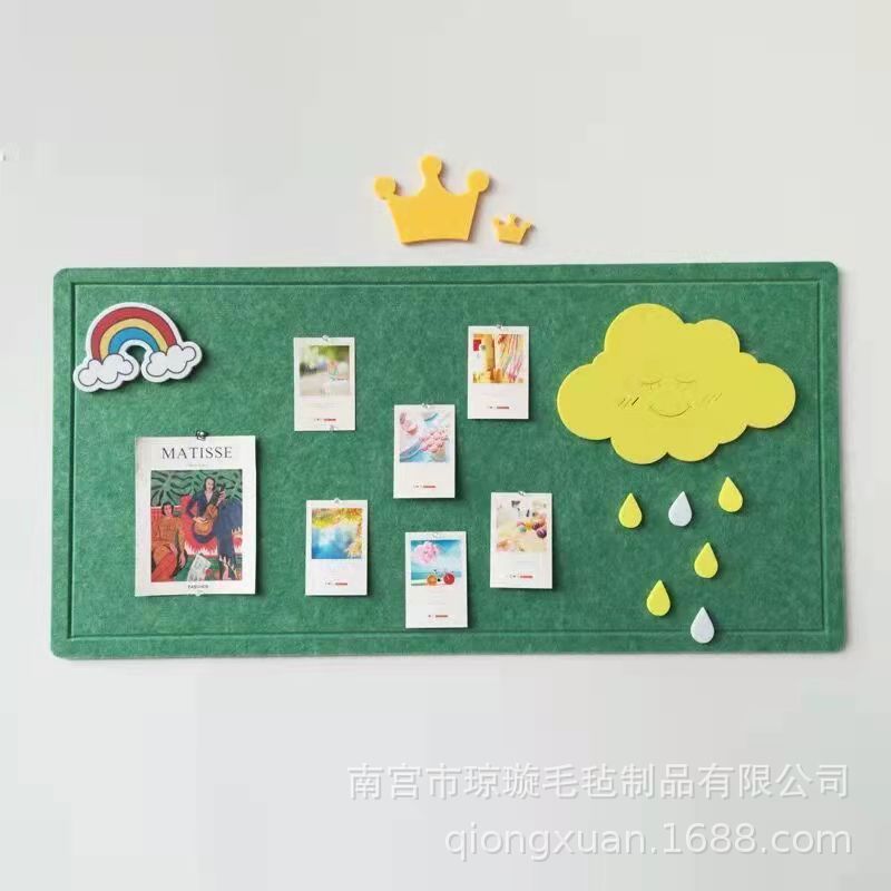 定制毛毡墙贴留言板照片墙幼儿园作品展示板客厅k墙贴卧室装饰板