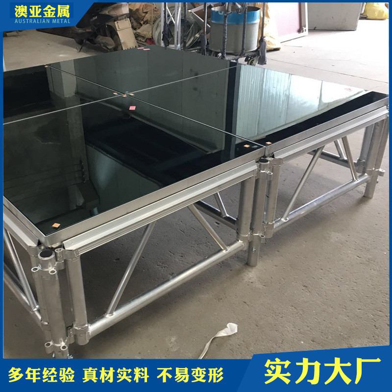 【玻璃现货】舞台t台游泳池铝合金舞台批发地台走秀展会玻璃舞台