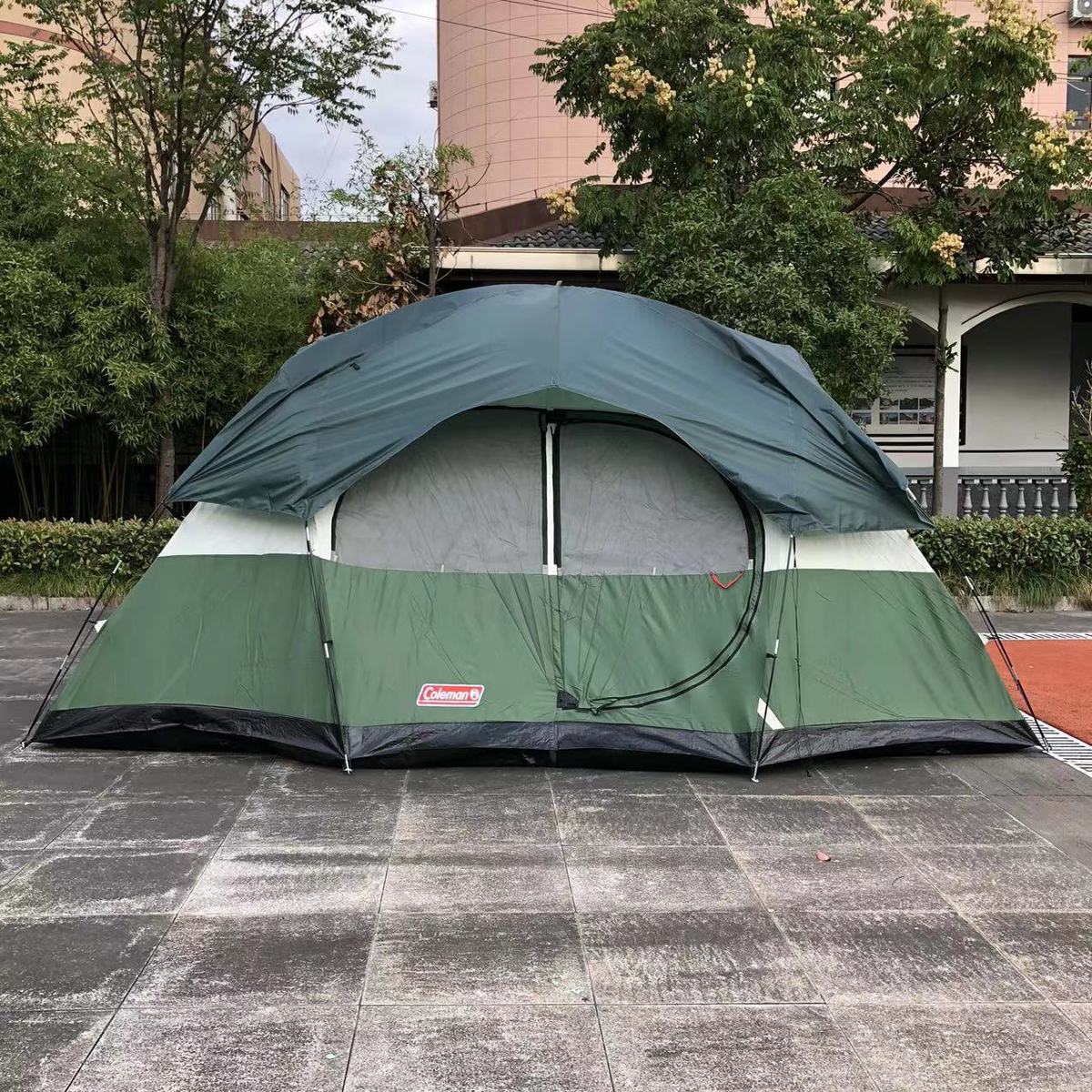 库存处理便携一房双层野营户外防雨防风帐8-10人双人手动大帐篷