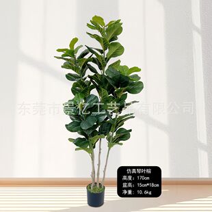仿真琴叶榕圆叶榕橡皮榕北欧盆景仿真绿植盆栽大型落地装饰家居