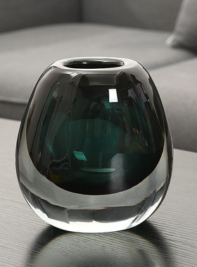 热销现代简约琉璃花瓶摆件器卧室客厅工艺品软装饰品干花插花样板