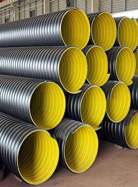 中空钢带管增强螺旋黑色波纹管聚乙烯大口径排水排污缠绕管管hdpe