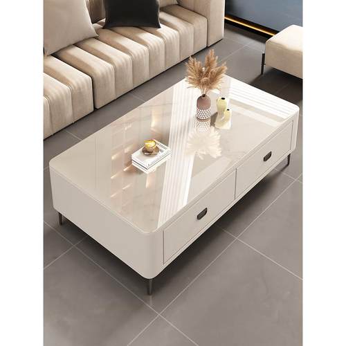 热销hf2x茶几桌板茶几客厅家用2024新款轻奢感小户型落地岩电视柜