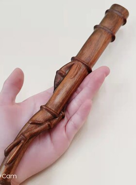 绿檀檀木木雕痒痒挠整木一体无拼接竹知了竹子知足