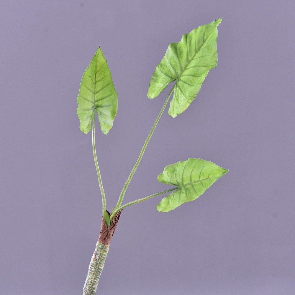 兰瑾仿真比三带根海芋叶高档仿真绿植pu仿真叶子造景装饰仿真植物