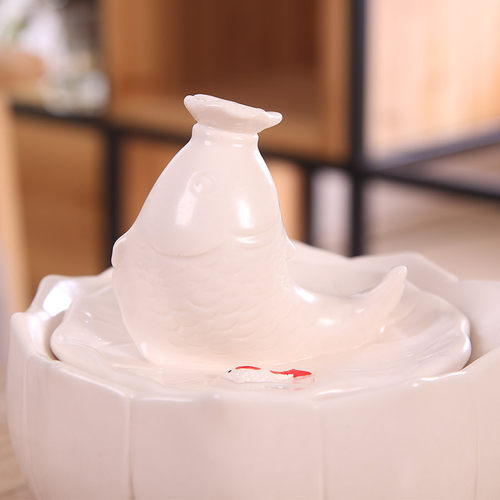 插电款猫咪饮水机循环自动宠物陶瓷用品喷泉喂水器带过滤批发