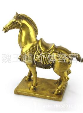 铜马摆件精工纯铜唐马居底座十二生肖马家站办公室工艺品开业礼品