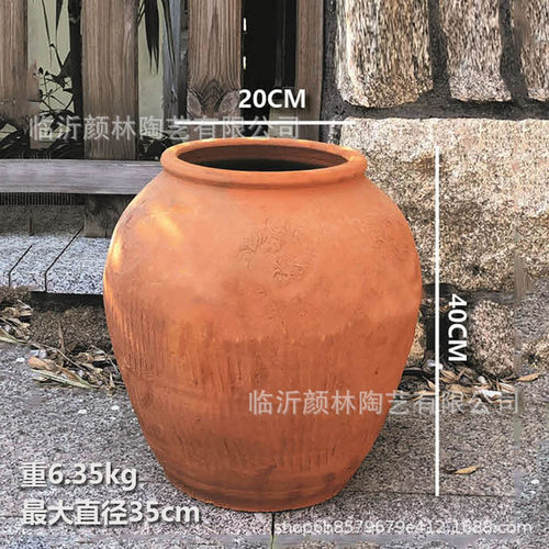 陶盆红陶盆外贸陶盆高档乡村粗陶罐花盆园艺杂货红泥盆欧式陶盆