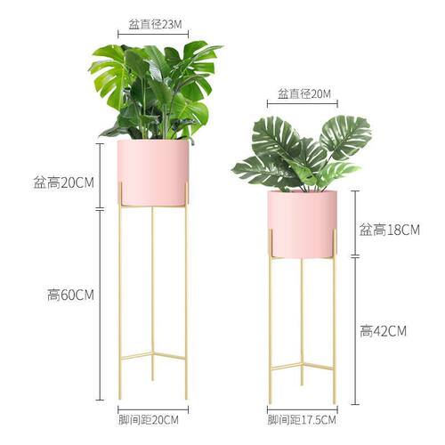 多层轻奢吊兰绿萝阳台落地式置物架花盆架室内客厅北欧铁艺花架子