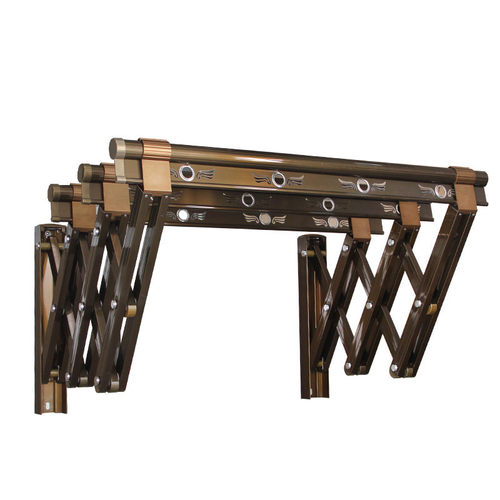 阳台挂式晾衣架晒衣架推拉折叠可移动室外衣柜防尘双杆免打孔