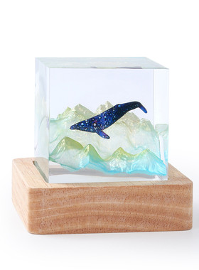 古代山海经神话创意现代抽象透明树脂工艺品客厅摆件潮玩家居饰品