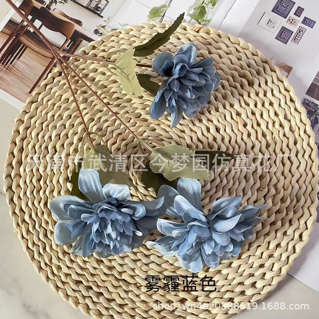 严选婚庆仿真花三头排婚庆路引地排花艺花大丽花三头栀子花洋牡丹