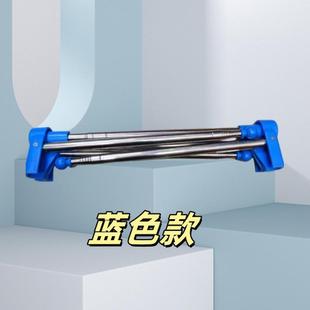 伸缩旅行家用加粗折叠晾衣架晾衣杆不锈钢伸缩可折叠衣架 便携式