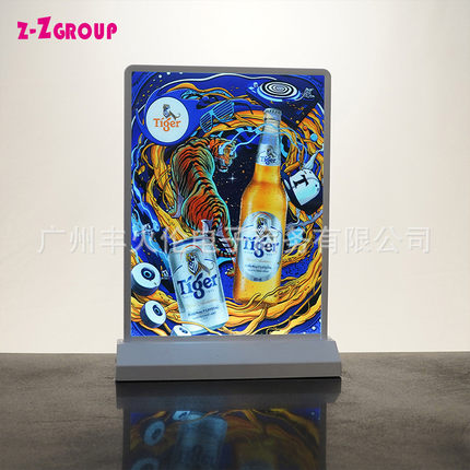 热销a4可充电式双面价目表餐饮桌面灯箱led高亮度点餐吧台菜单发