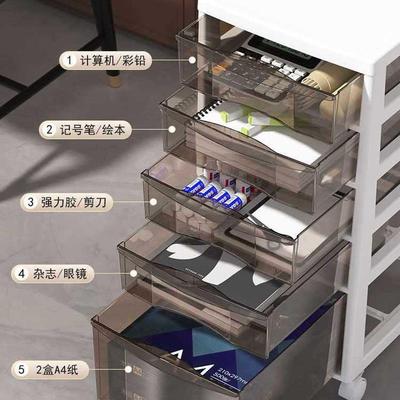办公桌下文件收纳柜抽屉工位桌底收纳架收纳盒书桌移动桌面置物架