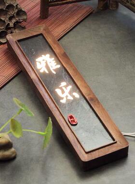 酒店民宿门牌定制发光轻奢会所包间房间号码牌中式饭店包厢门牌