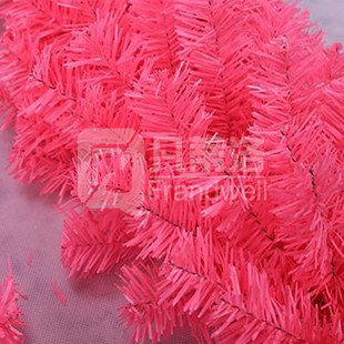 大型框架圣诞树pvc防火阻燃松针挂枝加密200叶人造绿色枝条厂家