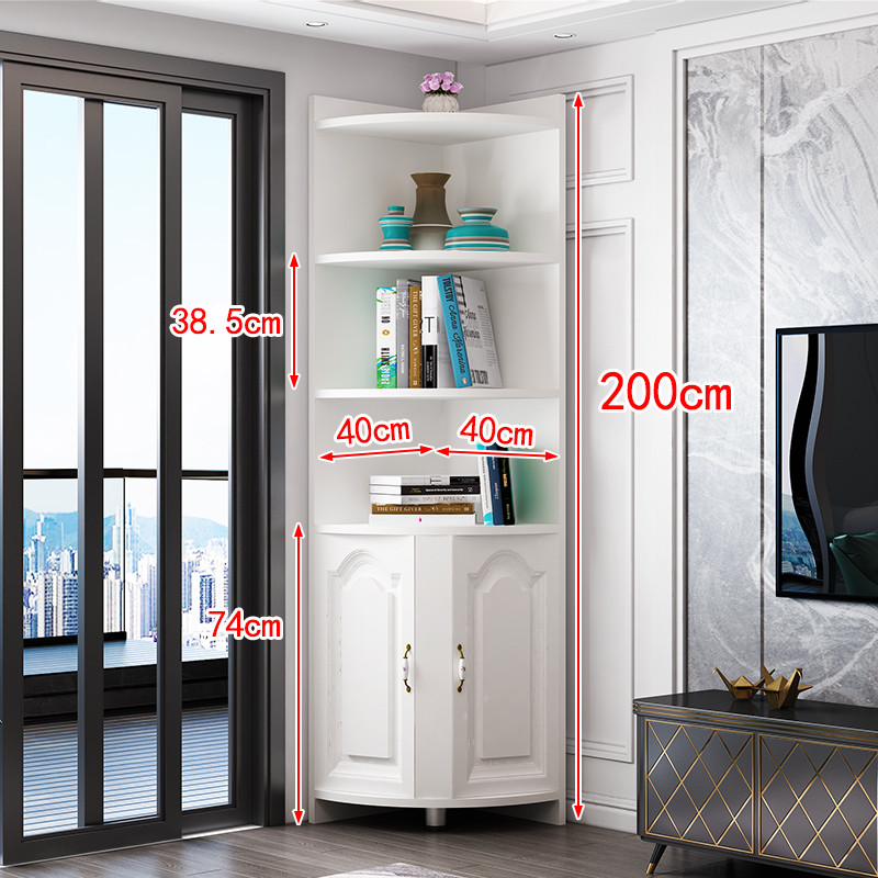 现代简约角柜边柜转角柜墙多功能拐角置物架落地收纳储物三角柜