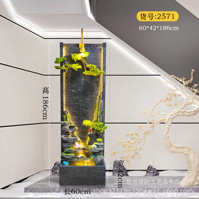 创意隔断水幕墙喷泉流水摆件客厅庭院阳台办公室酒店会所店铺装饰