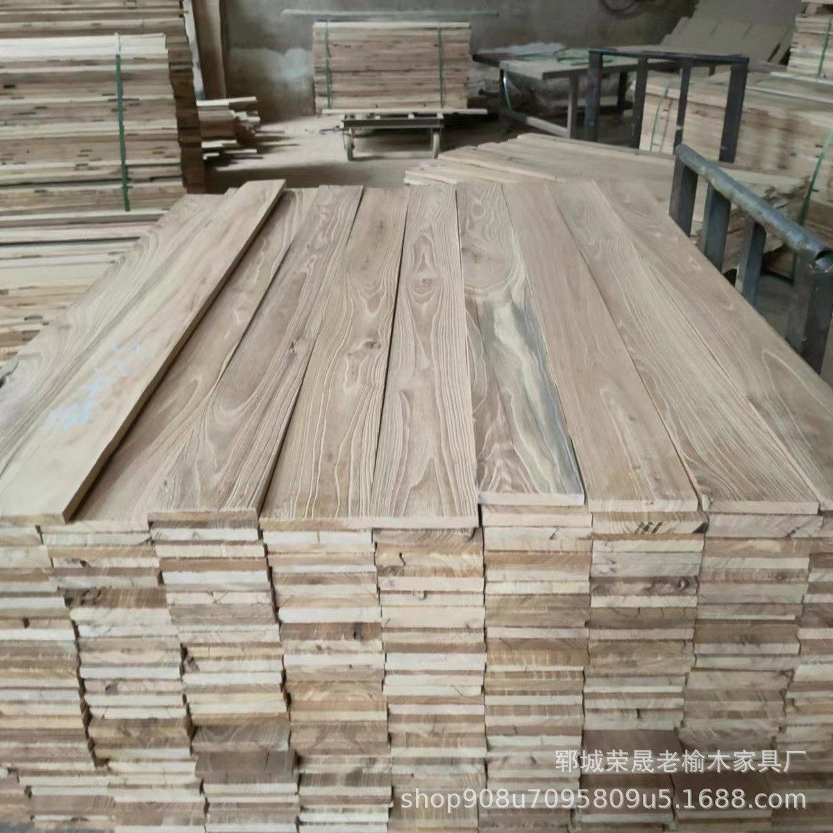 老榆木风化门板材吧台旧木板自然纹理护墙踏步板条状分板材