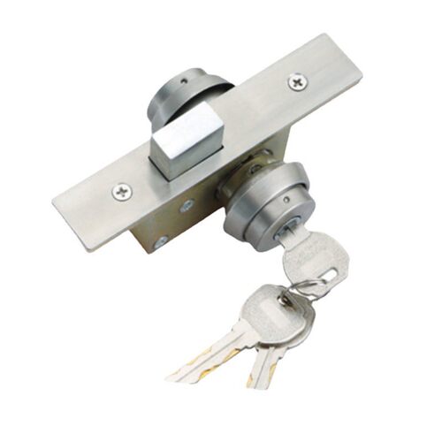 华南门锁隐形门锁带钥匙双面锁肯的基铝合金门有框玻璃门地锁落