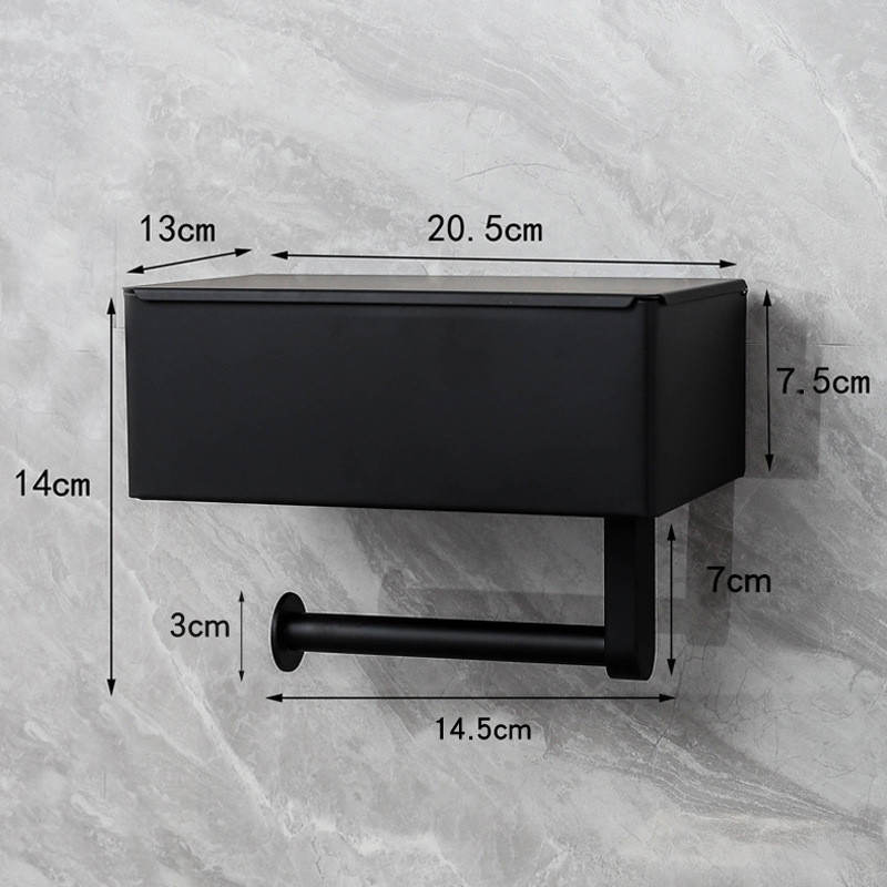 不锈钢卷纸架湿纸巾盒强抽屉式收纳承重抽拉盒厕纸架酒店工程