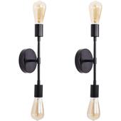 美式 双头壁灯卫生间创意过道卧室工业壁灯现代简约led浴室镜前灯