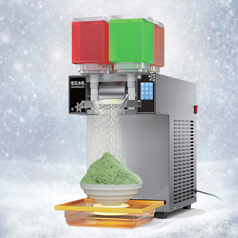 热销雪花冰制冰机彩色雪花机商用牛奶冰沙全自动刨冰机四桶绵绵冰