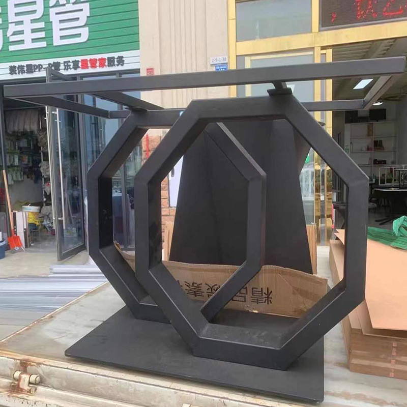 厂家金属桌架桌腿定制餐桌底座定制异形茶几办公桌书桌五金支架