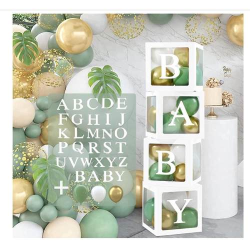 网红透明baby生日盒子字母气球盒子布置装饰求婚love婚礼装饰