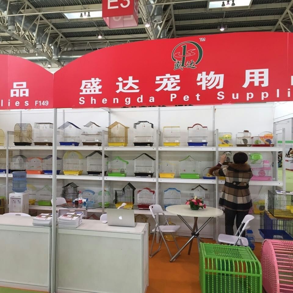 小型手提仓鼠笼厂家批发双层别墅带滑梯全景笼子轻巧外带天窗