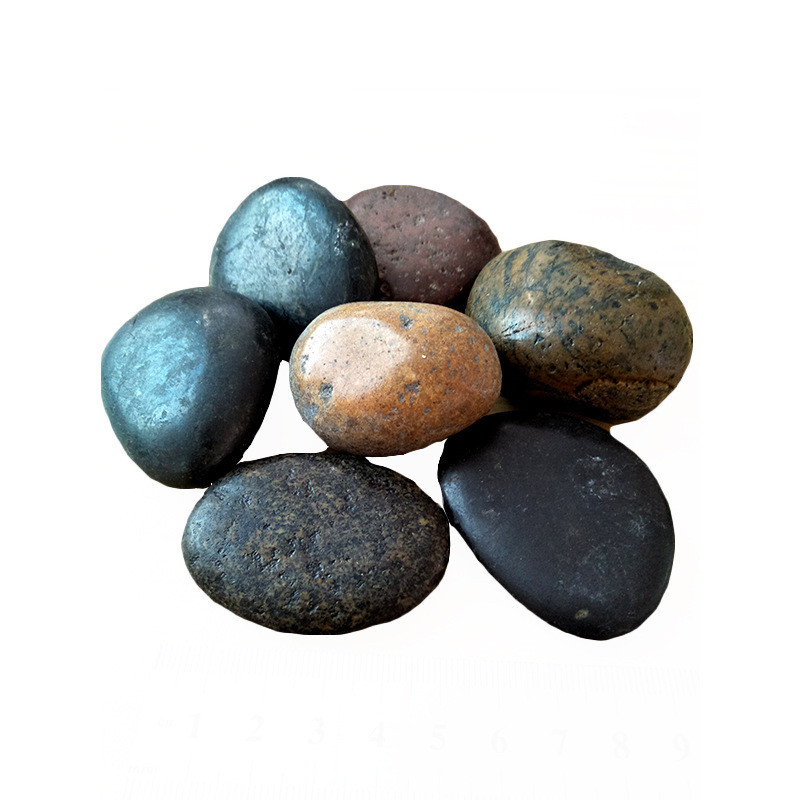 五彩鹅卵石天然装饰造景五彩石园林工程铺路鱼缸装饰雨花石子