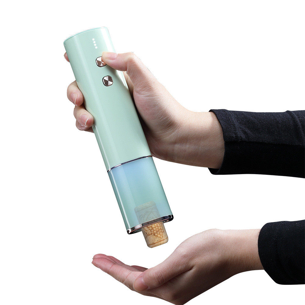 百开瓶器厂家直销迷你红酒电动开瓶器不锈钢充电式自动诣
