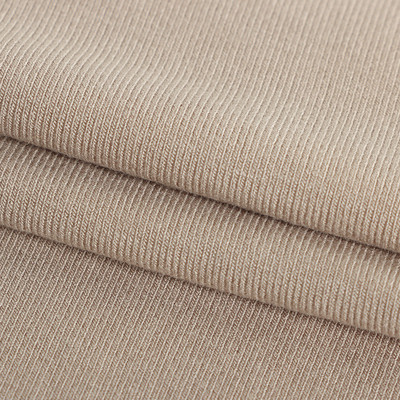 加厚1*1坑条罗纹面料秋冬260g重磅莫代尔心裁随抓毛螺纹布