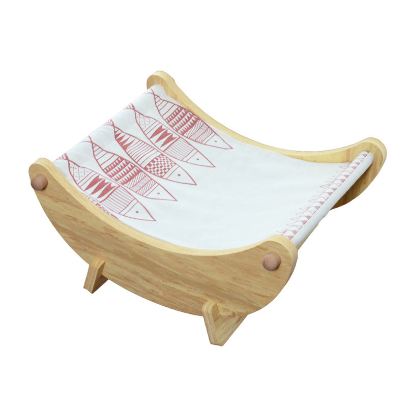 eva月亮猫咪用品可拆洗实木宠物躺椅睡眠窝猫窝四季通用catbed