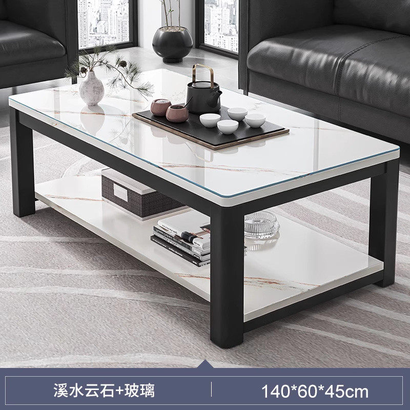 客厅家用茶几钢化玻璃茶桌极简小茶几现代简约小户型出租屋茶台