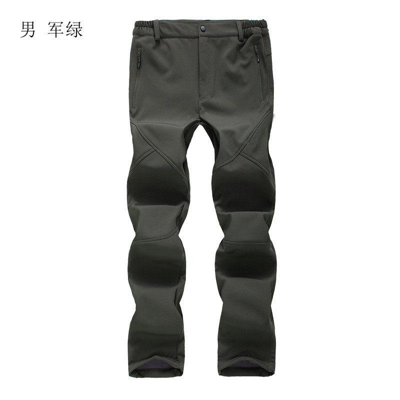 暴女款男款秋冬软壳裤鲨鱼皮软壳冲锋裤户外登山旅行1938