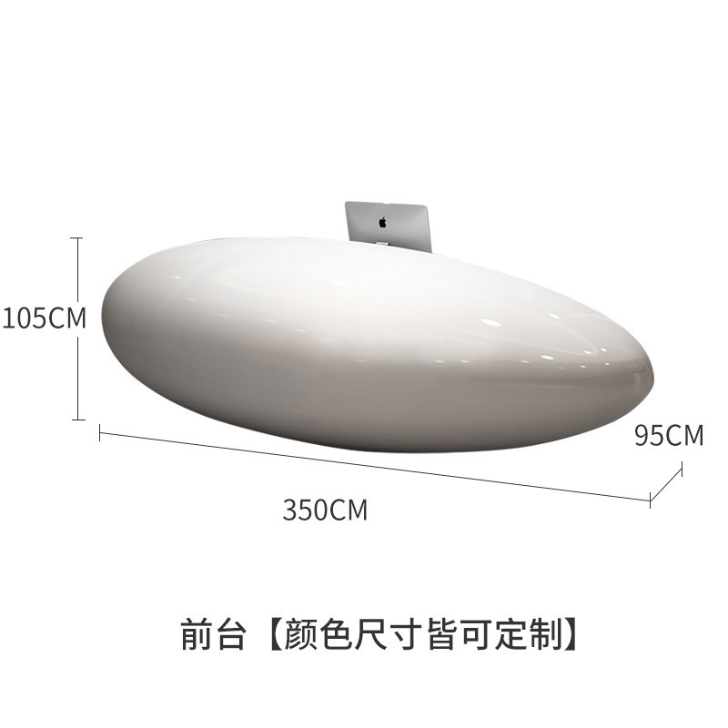 公司前台收银台异形美容院白色烤漆迎宾吧台接待台桌简约现代创意