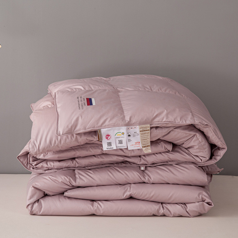 90白鸭绒子母被全棉贡缎春秋加厚白鹅绒四季冬被用羽绒被