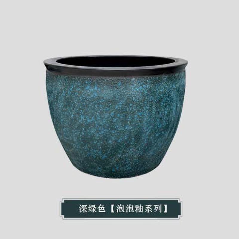 景德镇陶瓷鱼缸荷花大缸碗莲盆睡莲缸饭店粗陶家用造景庭院大水缸