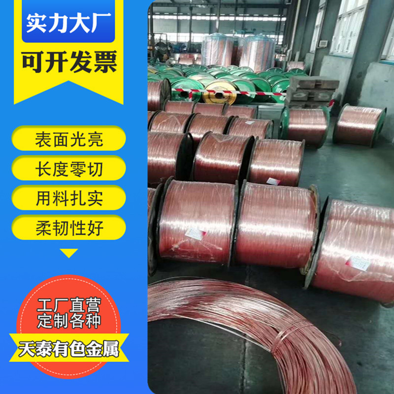 厂家供应t2紫铜丝tu2紫铜扁线镀锡铜铜丝线绞合股