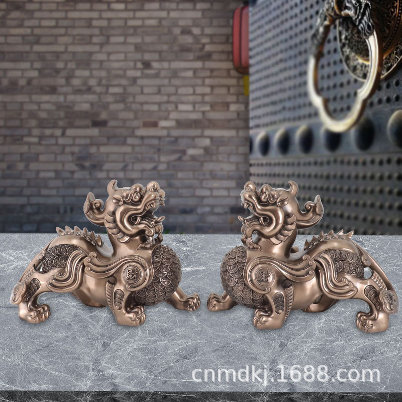 批发客厅招财貔貅家居用品办公室雕像家用铜工艺品桌面摆件装饰品